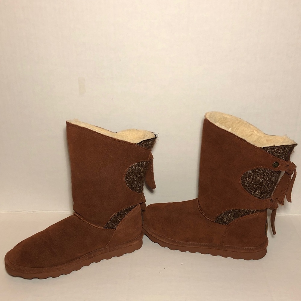 BearPaw Chestnut Suede Winter Boots - Picture 4 of 11